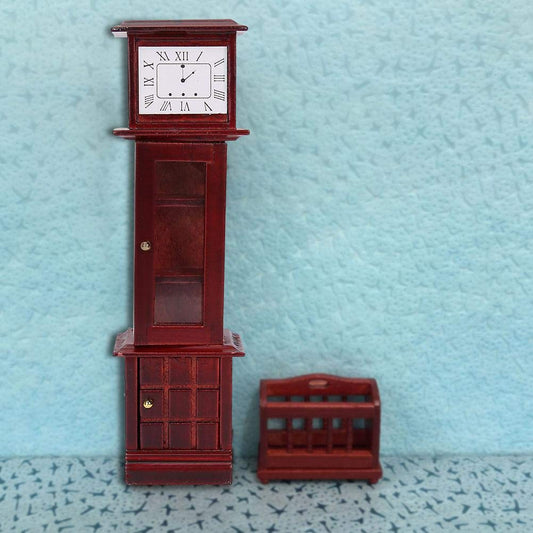 Healthy Exquisite Workmanship Vintage Grandfather Clock – Non-Toxic, Durable, Beautiful for Living Room and Dolls House Decoration