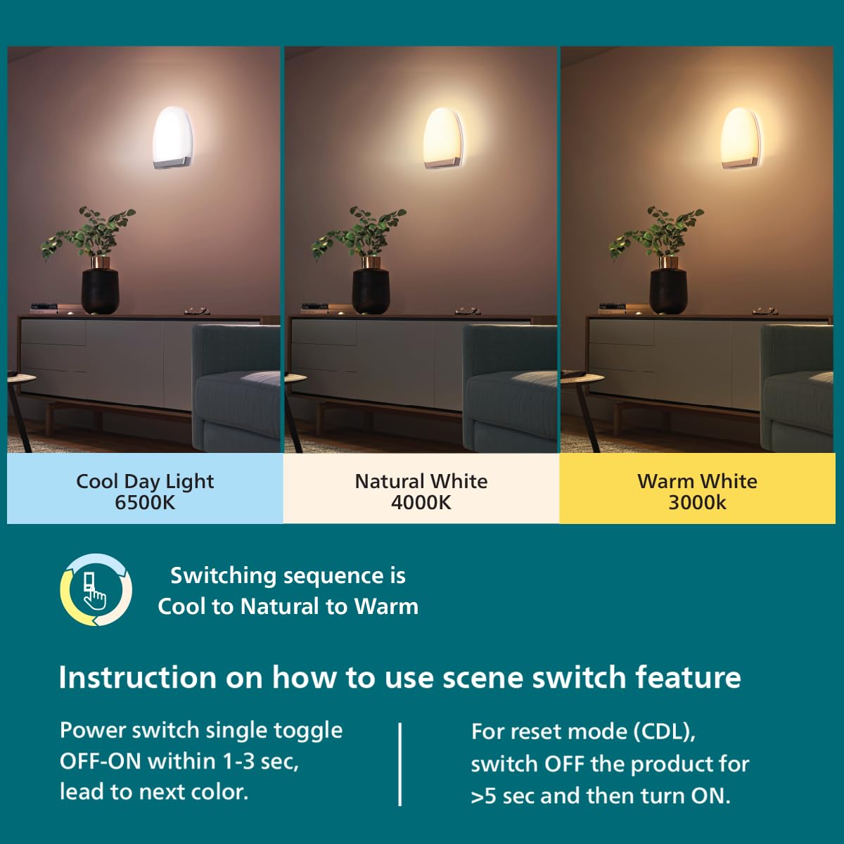 Decorative Wall Light 12W Tunable White Dawn Gold Slim Design