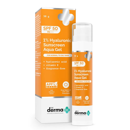 1% Hyaluronic Sunscreen Aqua Gel SPF 50 PA++++ - Non-Greasy & Lightweight