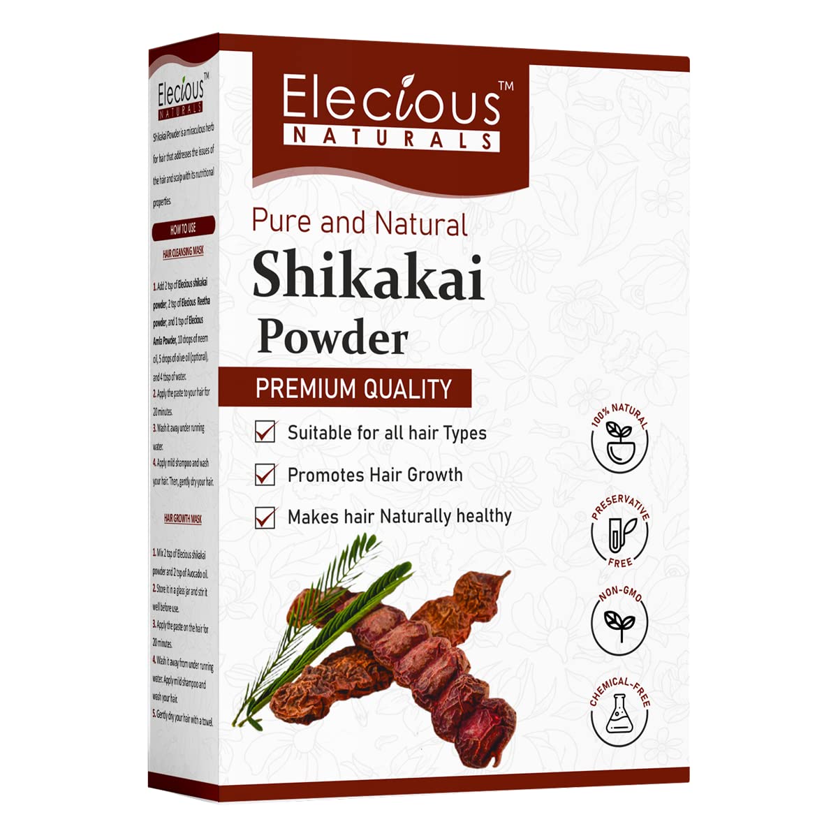 100% Pure Shikakai Powder for Hair - 200g | Natural Hair Cleanser