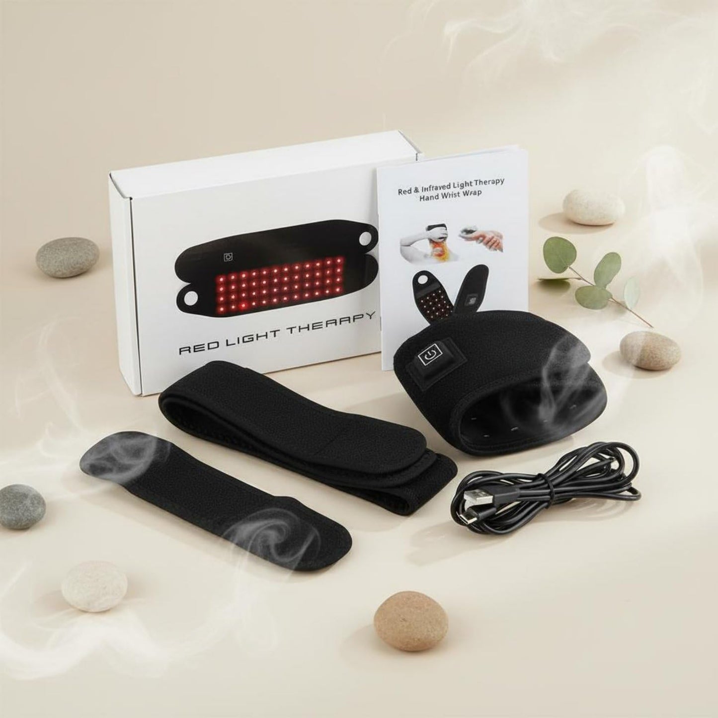 Red Light Therapy Wristband with Smart Timer 660nm 850nm Dual Spectrum for Wrist and Hand Treatment