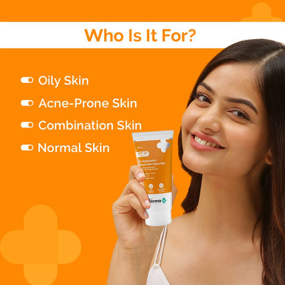 1% Hyaluronic Sunscreen Aqua Gel SPF 50 PA++++, 80g