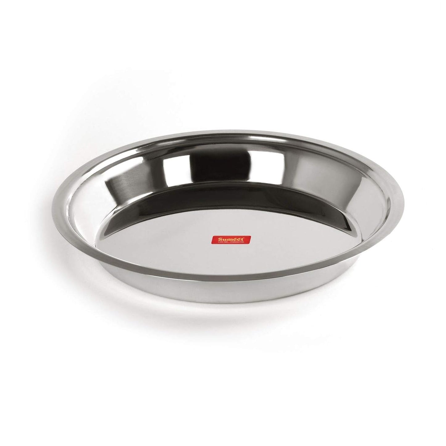 Sumeet Heavy Stainless Steel Parat (2.8 liter | 34Cm), Silver
