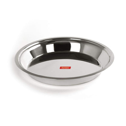 Sumeet Heavy Stainless Steel Parat (2.8 liter | 34Cm), Silver