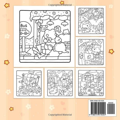 Little Cuddles: Coloring Book for Adults and Teens Featuring Cute Animal Friends for Relaxation (Cozy & Cute Coloring)