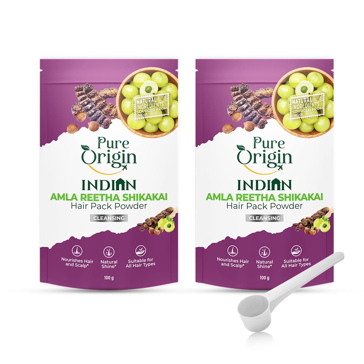 Herbal Hair Pack Powder for All Hair Types - 200g (Pack of 2)