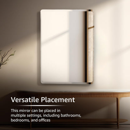 Beveled Edge Wall Mirror, Frameless Design, HD Glass, 18 x 24 Inch