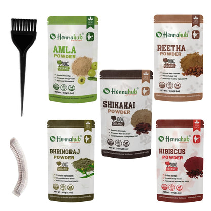 Premium Herbal Hair Care Combo - Amla, Reetha, Shikakai & More