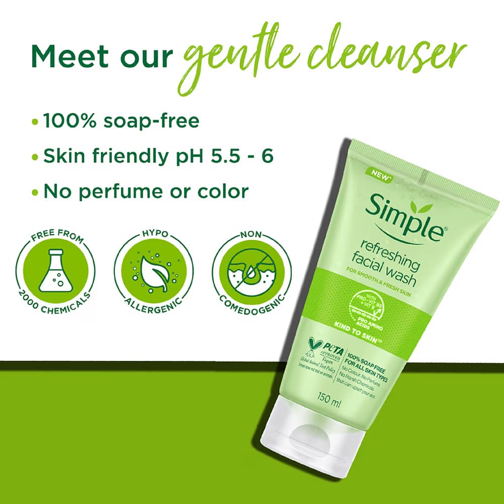 Refreshing Facial Wash Gel with Pro-Vitamin B5 - 5 oz