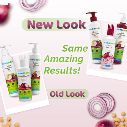 Onion Anti Hair Fall Spa Set: Shampoo, Conditioner, Oil