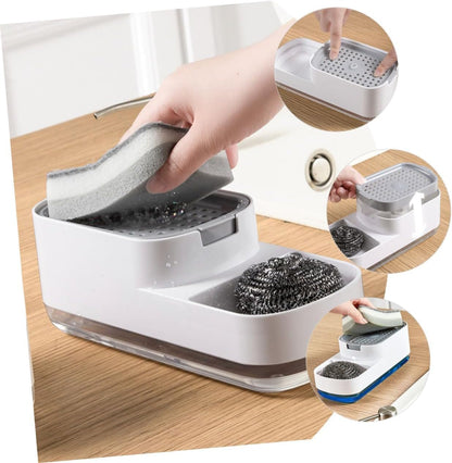 Soap Dispenser with Hollow Tray Design - Durable ABS & PS - Suitable for Kitchen & Bathroom