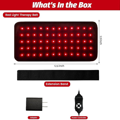 Red Light Therapy Pad 660nm & 850nm for Body, 60 LEDs, Timer, 12.6 x 5.9 inches, Suitable for Shoulder, Back, Knee