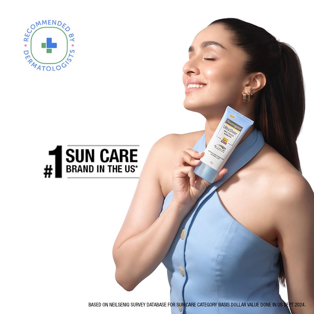 Neutrogena Ultra Sheer SPF 50+ Sunscreen, 80g, Water Resistant