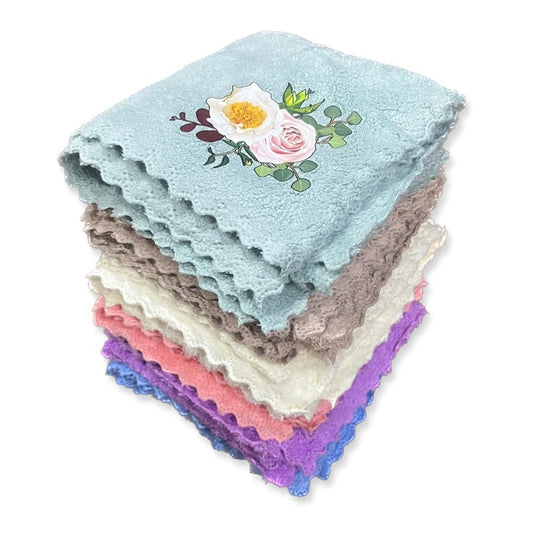 12-Pack Microfiber Face Towels, 25x25cm, Soft & Absorbent