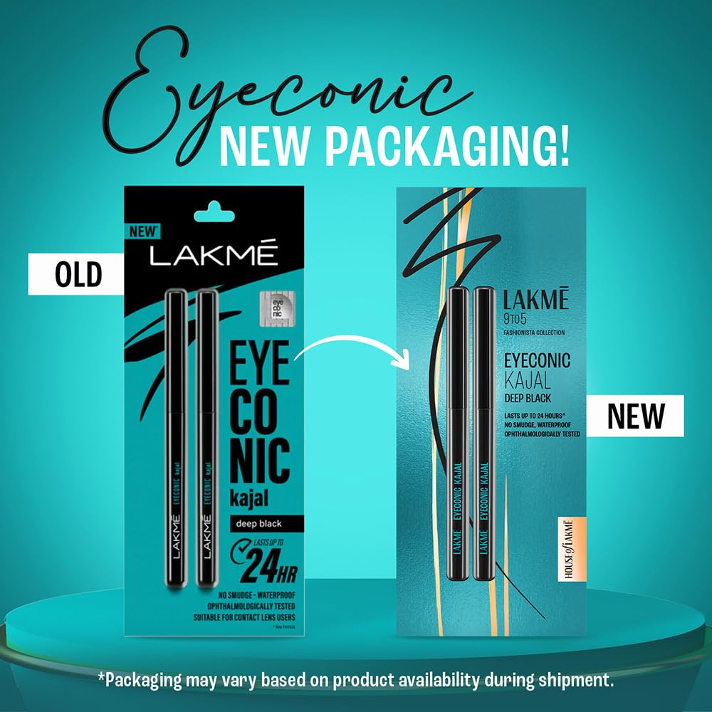 Eyeconic Black Kajal 0.35g Combo (2) Matte Waterproof Liner