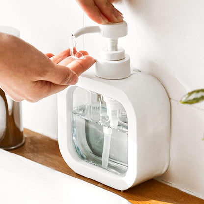 Soap Dispenser - Modern White Plastic - Refillable 10 Oz/17 Oz - Leak-Proof Pump - Eco-Friendly Design
