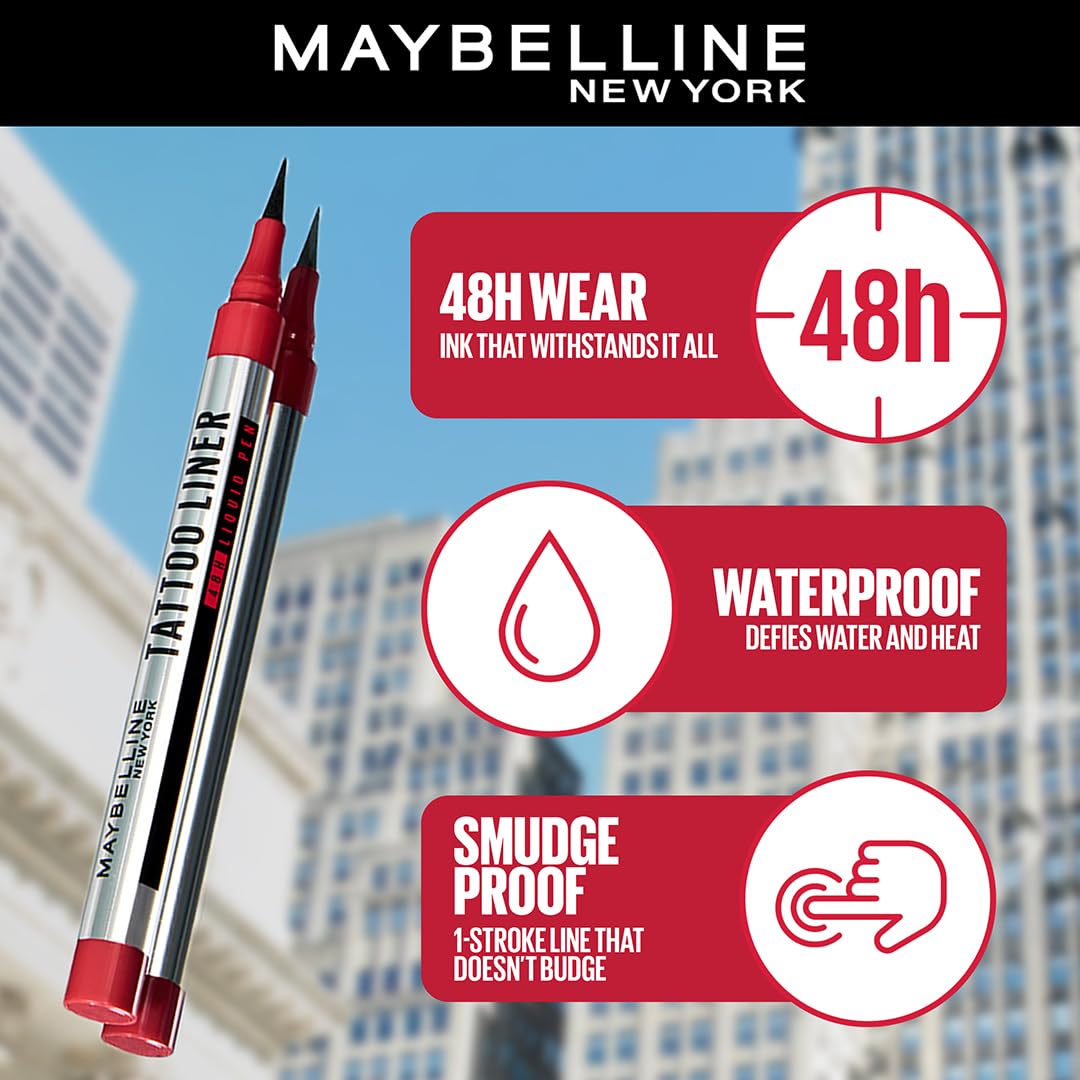 Intense Long-Lasting Black Eyeliner with Precision Felt-tip