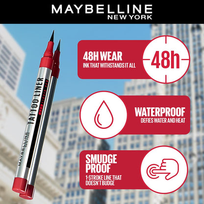 Intense Long-Lasting Black Eyeliner with Precision Felt-tip