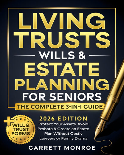 Living Trusts, Wills & Estate Planning for Seniors - The Complete 3-in-1 Guide: Protect Your Assets, Avoid Probate & Create an Estate Plan Without Costly Lawyers or Family Drama (+Will & Trust Forms) 