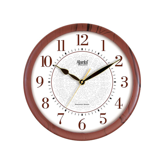 Ajanta Designer Analog Wall Clock with Silent Sweep Movement, Brown, 341 x 51 x 341 mm