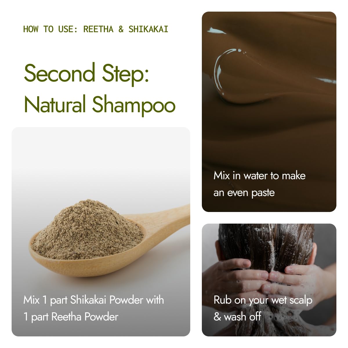 Organic Amla, Reetha, Bhringraj & Shikakai Hair Powder Combo