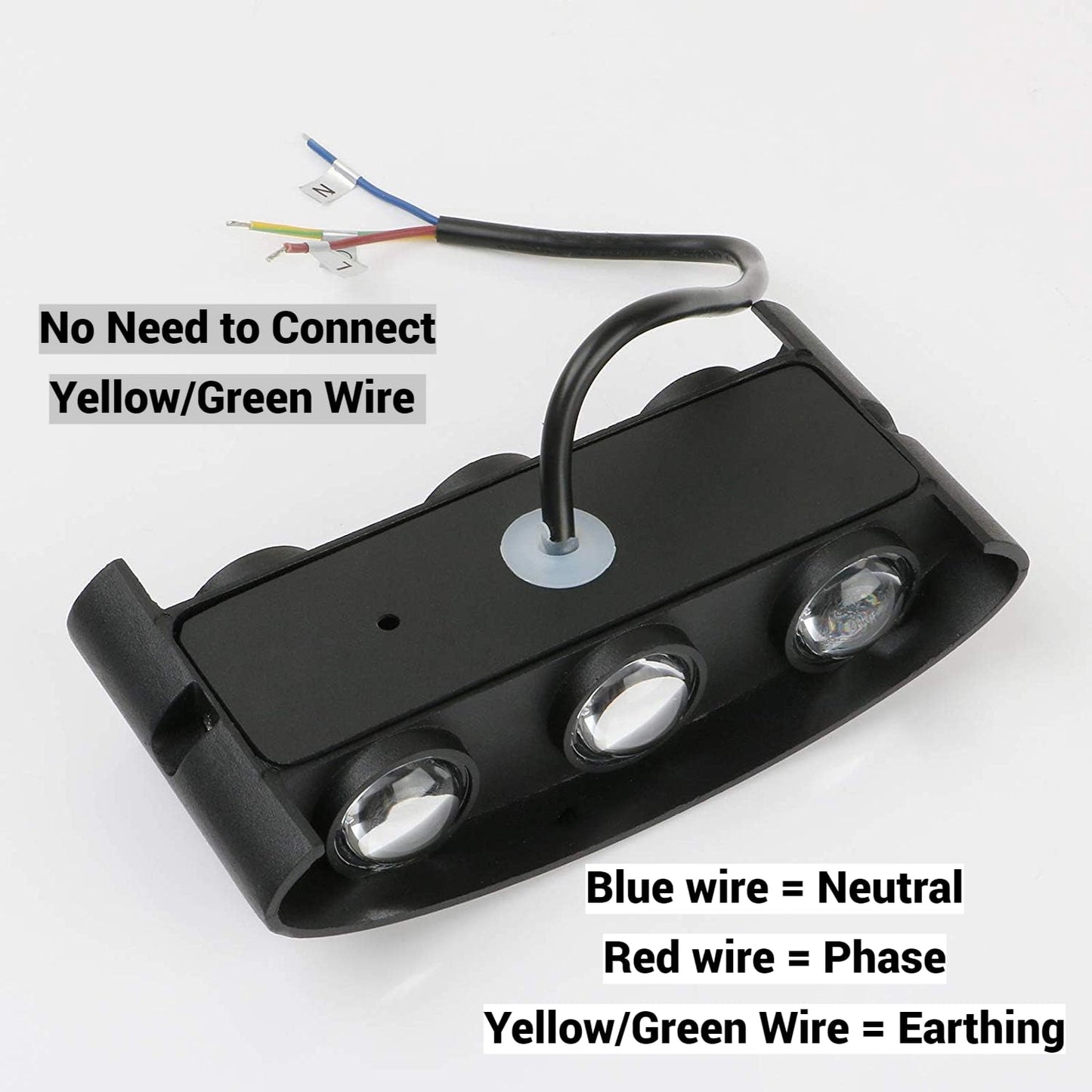 LED Outdoor Wall Light - Waterproof & Shockproof Aluminium - Warm White - IP65 - 3+3 RGB