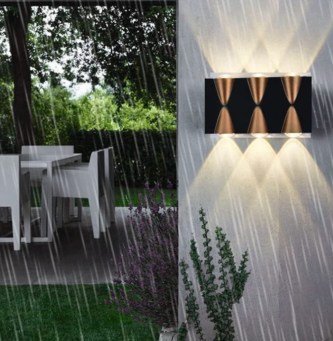 LED Wall Light Modern Design Black & Gold Waterproof 6W 220V 265V