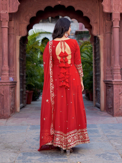 Lehenga Mart Designer Anarkali Suit With Kurta Palazzo Dupatta For Women-Tometo