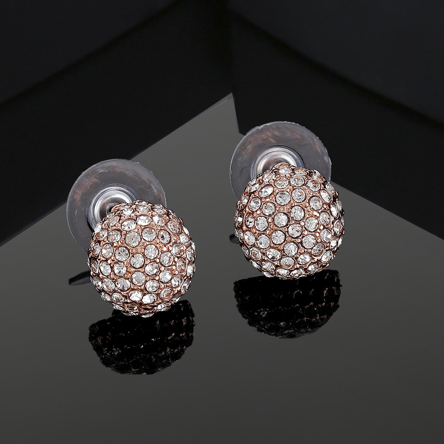 Rosegold Austrian Crystal Stud Earrings