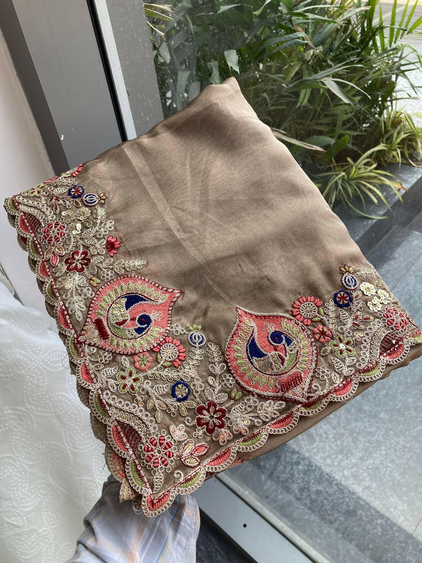 Teeya Creation New Trendy Party Wear Soft Silk Saree-Brown