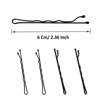 Bronson Professional Bobby Hair Pins Big Thick Black Ball Tip Metal