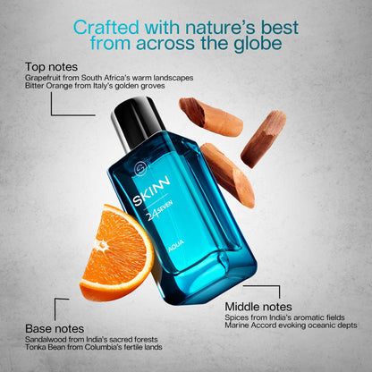Skinn By Titan 24Seven Perfume for Men - Aqua Eau De Parfum