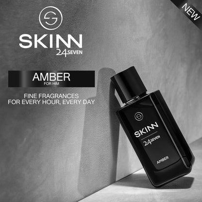 Skinn By Titan 24Seven Perfume for Men - Amber Eau De Parfum