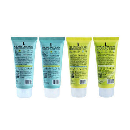 Moxie Beauty Wavy Travel Routine - Shampoo, Conditioner, Leave-In Conditioner & Styling Serum Gel