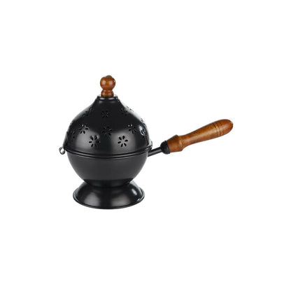 Not Available Metal Loban Dhoop Dani - Black Color