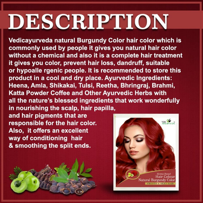 VedicAyurveda Henna Hair Color - Burgundy