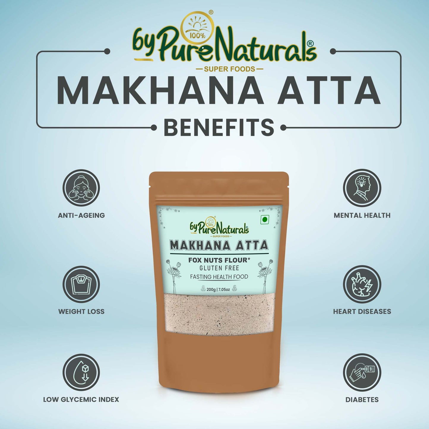 byPureNaturals Makhana Atta (Fox Nuts Flour)