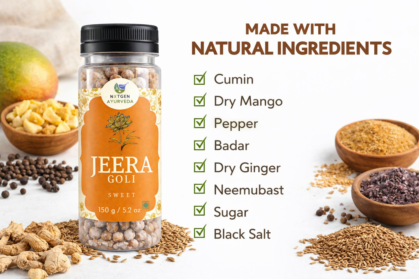 Nxtgen Ayurveda Jeera Goli Sweet