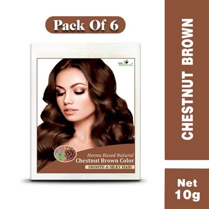 VedicAyurveda Henna Hair Color - Chestnut Brown