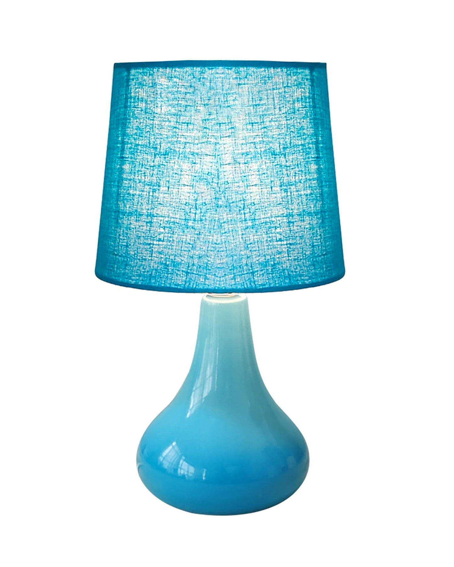 Table Lamp Modern Minimalist Blue Ceramic 15x15x30cm