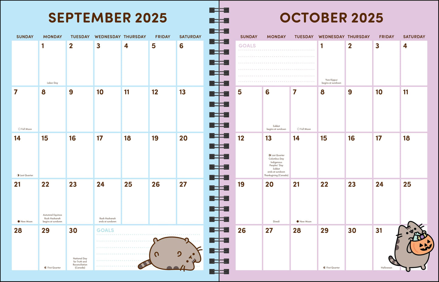 Pusheen 16-Month 2025-2026 Weekly/Monthly Planner Calendar: You Look Great 