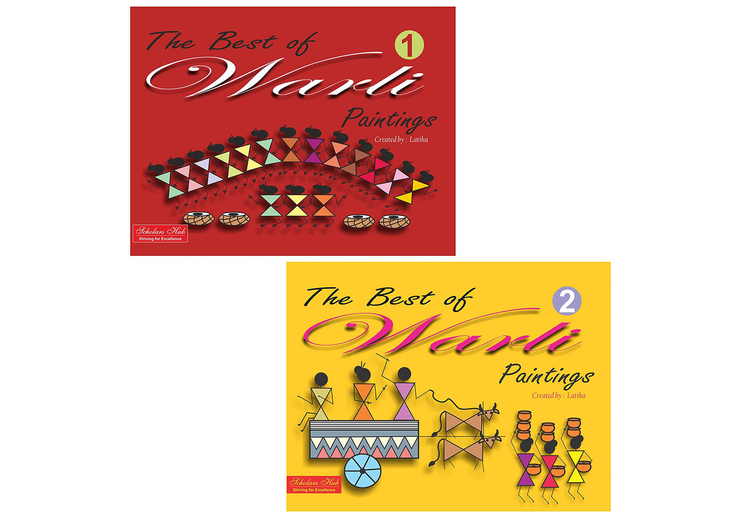 Scholars Hub Best Of Warli Art Paintings Book -Vol 1, Vol 2 (Set Of 2 Books) | 68 Pages