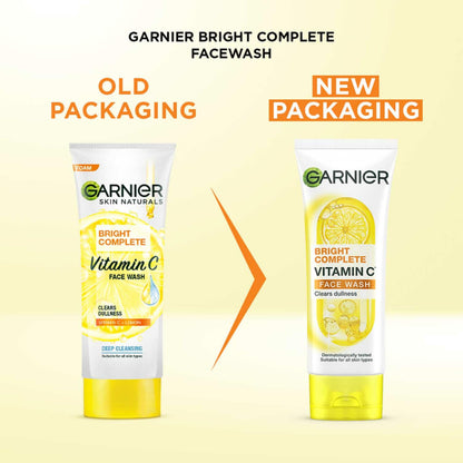 Garnier Bright Complete Facewash, Cleansing, 100g
