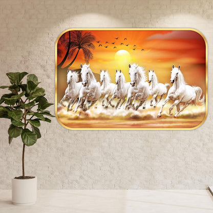 Canvas Painting - Multi-Effect Framed - Synthetic - Multicolor - 20 x 14 inch