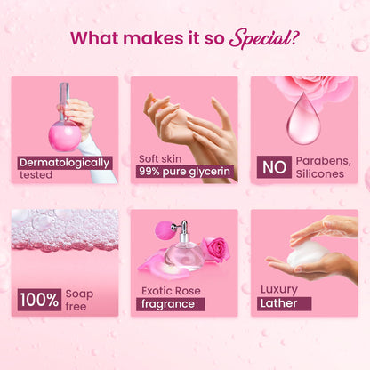 Exfoliating Shower Gel with Damask Rose & Jojoba Oil - 250ml