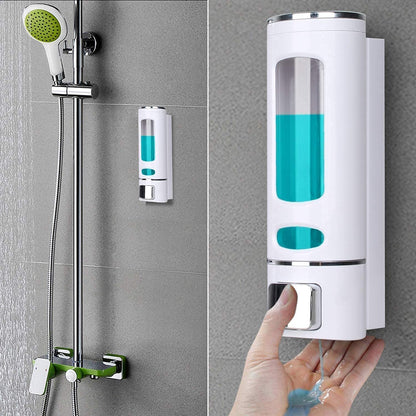 Wall Mounted Soap Dispenser - Plastic - Black and White - 400 ml Each