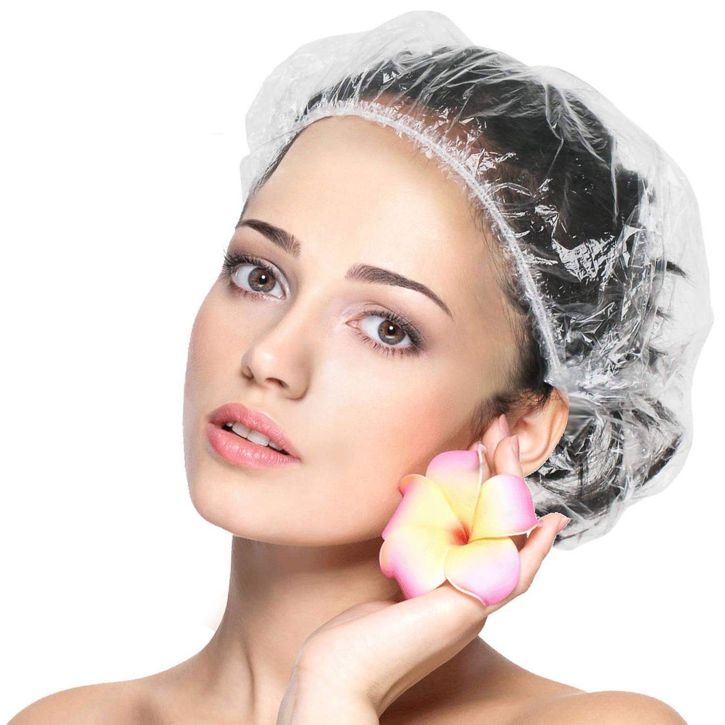 Reusable Waterproof Shower Caps (50-Pack) for Hotels & Spas
