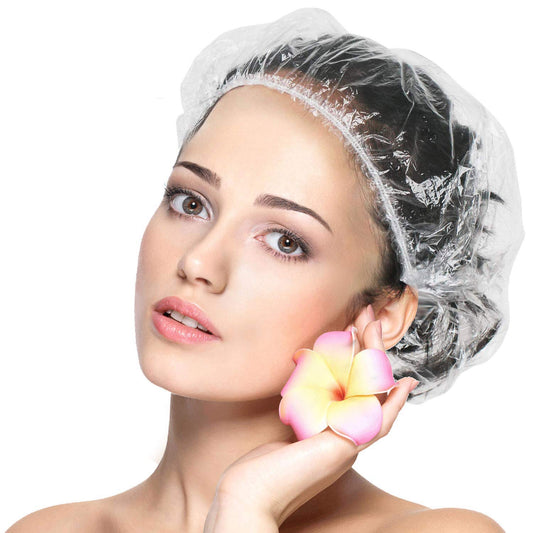 Reusable Waterproof Shower Caps (50-Pack) for Hotels & Spas