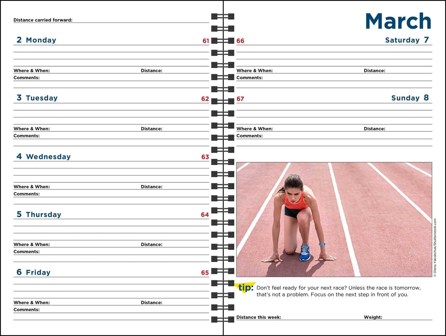 The Complete Runner's Day-by-Day Log 12-Month 2026 Planner Calendar
