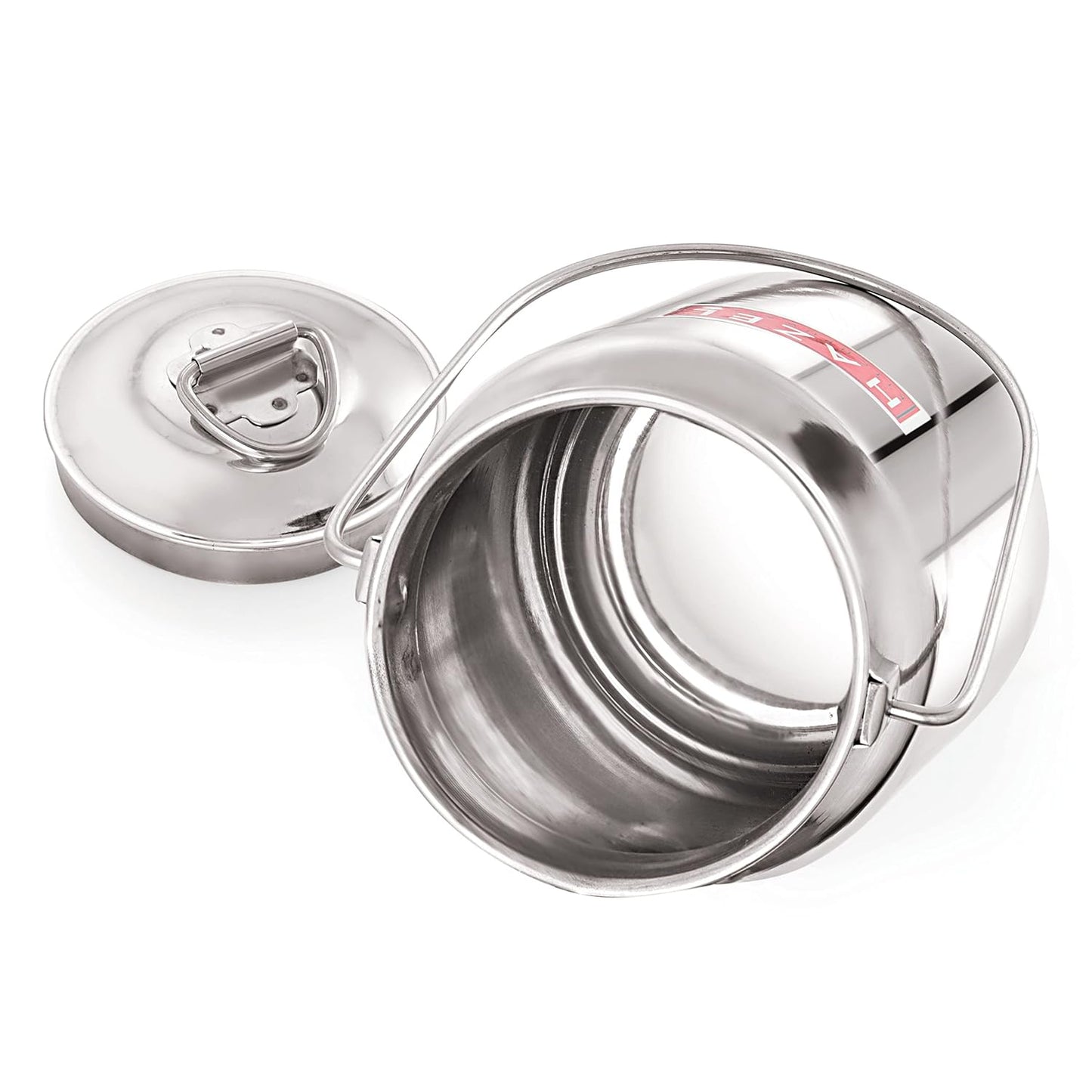 HAZEL Stainless Steel Ghee Oil Milk Container for Kitchen|Capacity of 5000 ml, Silver